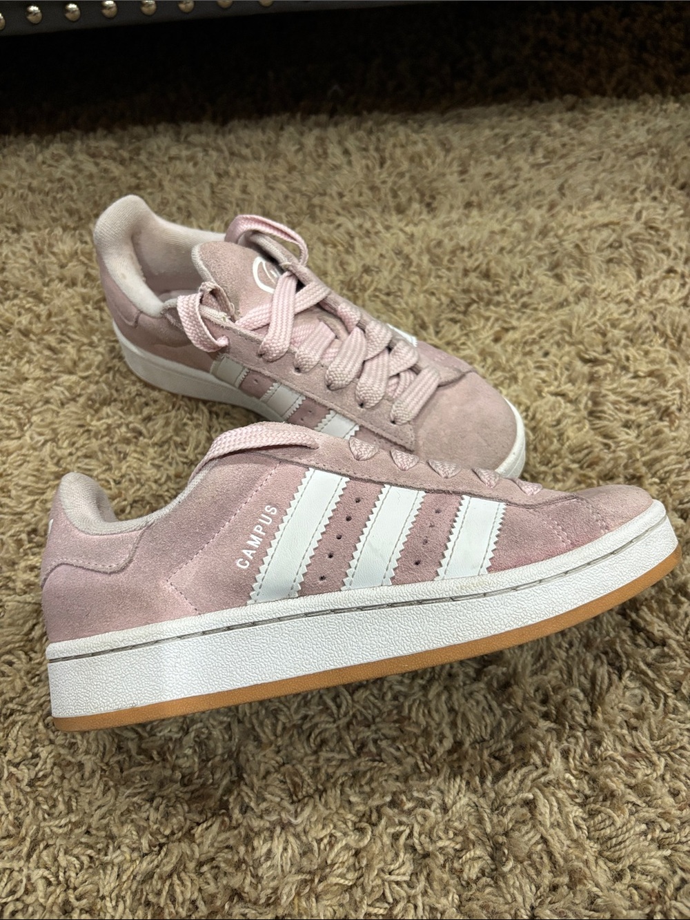 Girls Adidas Campus Pink Size 4 Sneakers